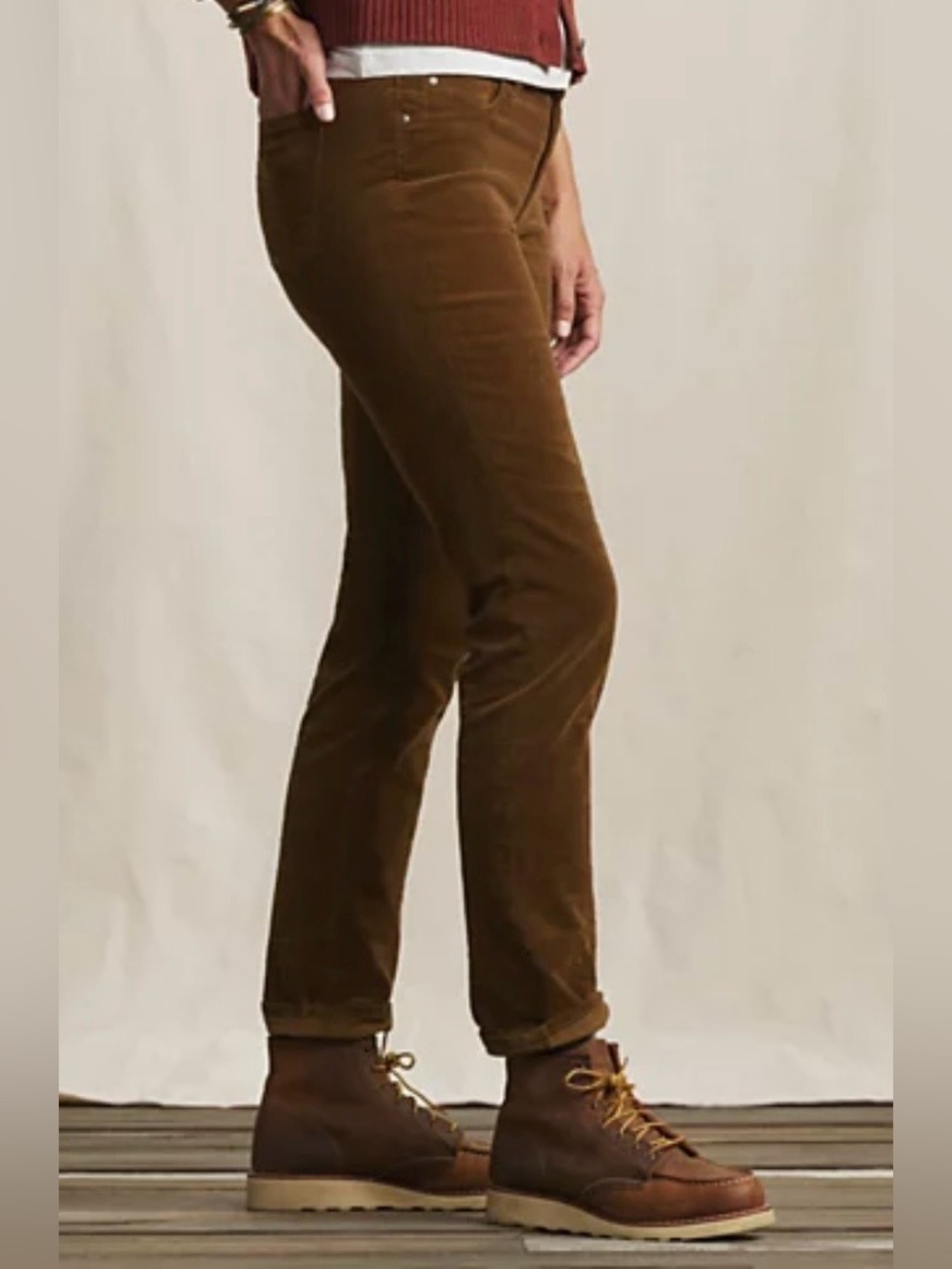Kut from the Kloth Catherine Mid-Rise Boyfriend Stretch Brown Cords Women’s 12 - Picture 9 of 9